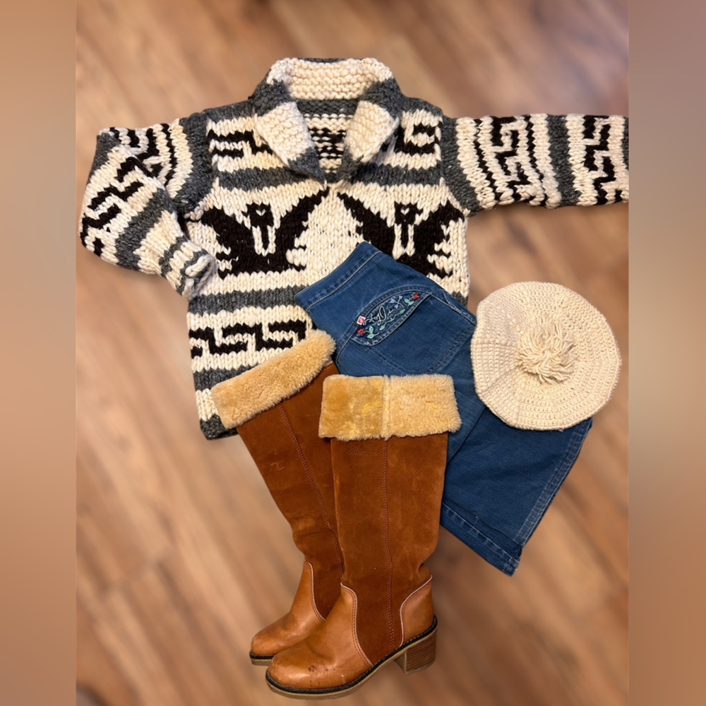 Vintage Hand Knit Cowichan Sweater